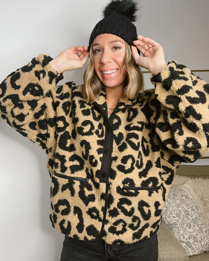 leopard fleece jacket